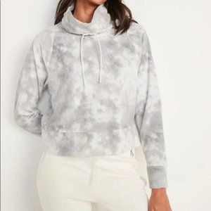 Old Navy Funnel-Neck Cropped Microfleece Sweatshirt for Women